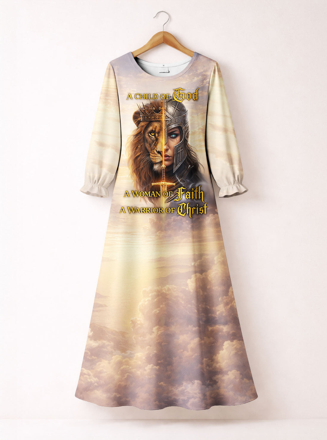 "Armored" Long Sleeve Maxi Dress