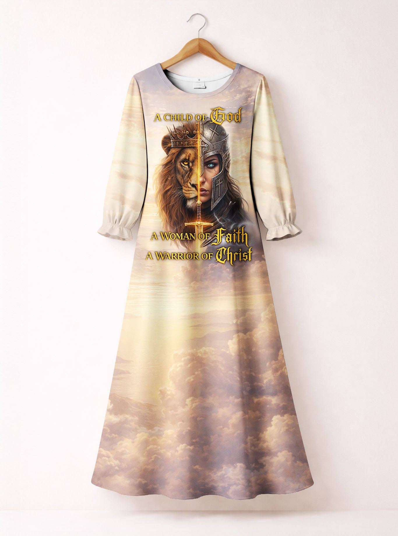 "Armored" Long Sleeve Maxi Dress
