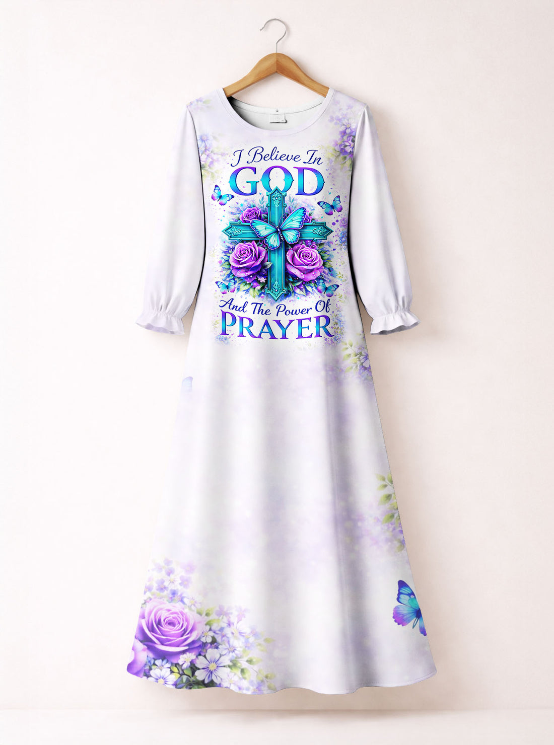 "Intecede" Long Sleeve Maxi Dress