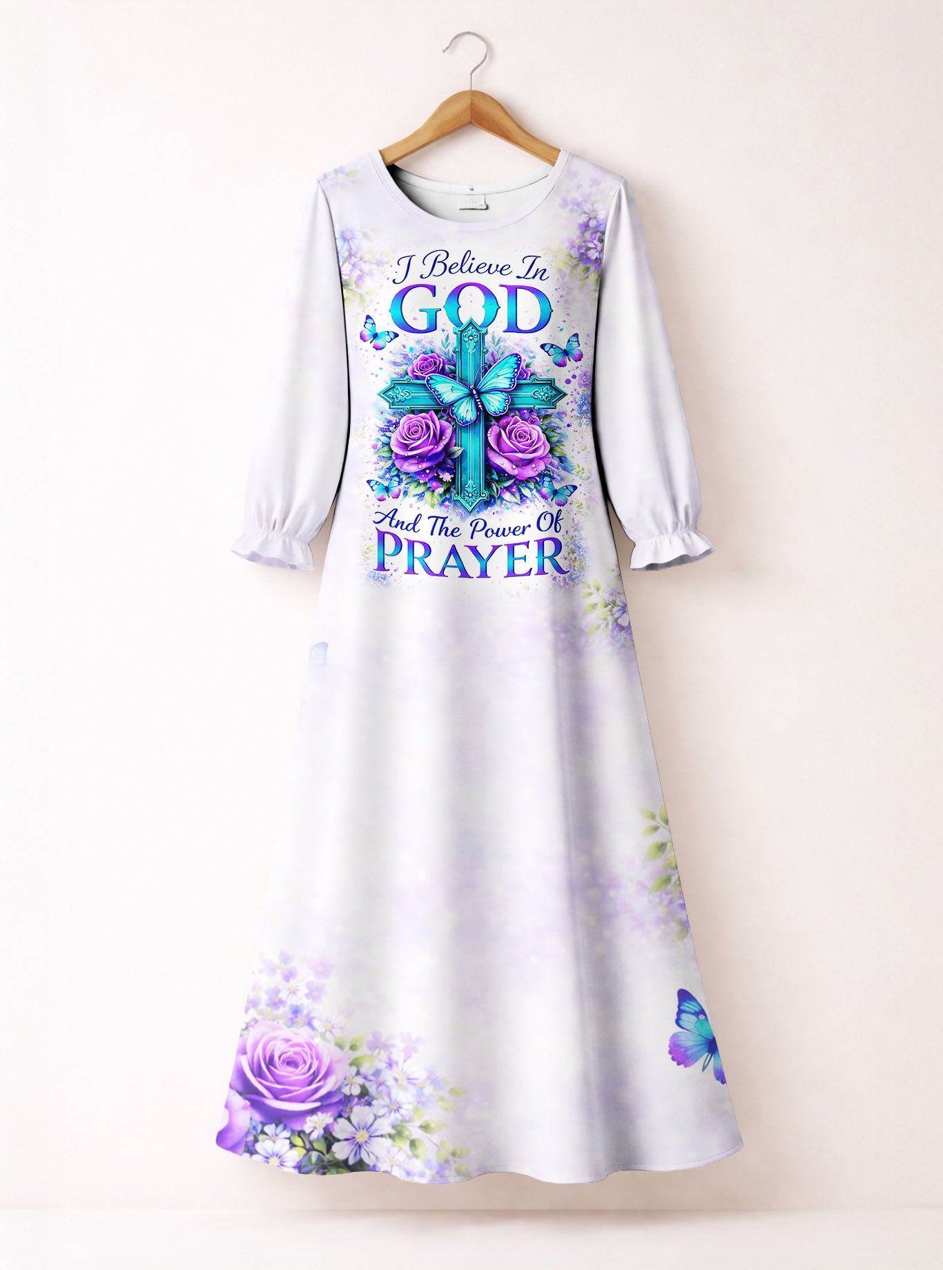 "Intecede" Long Sleeve Maxi Dress