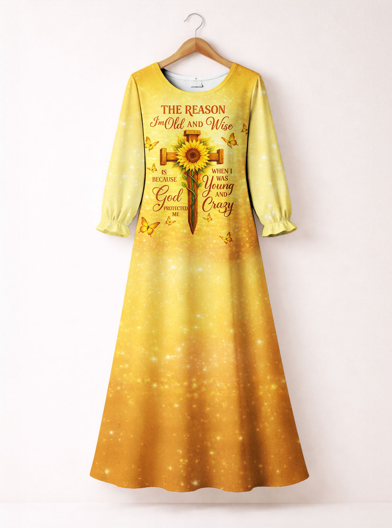 "Spared" Long Sleeve Maxi Dress
