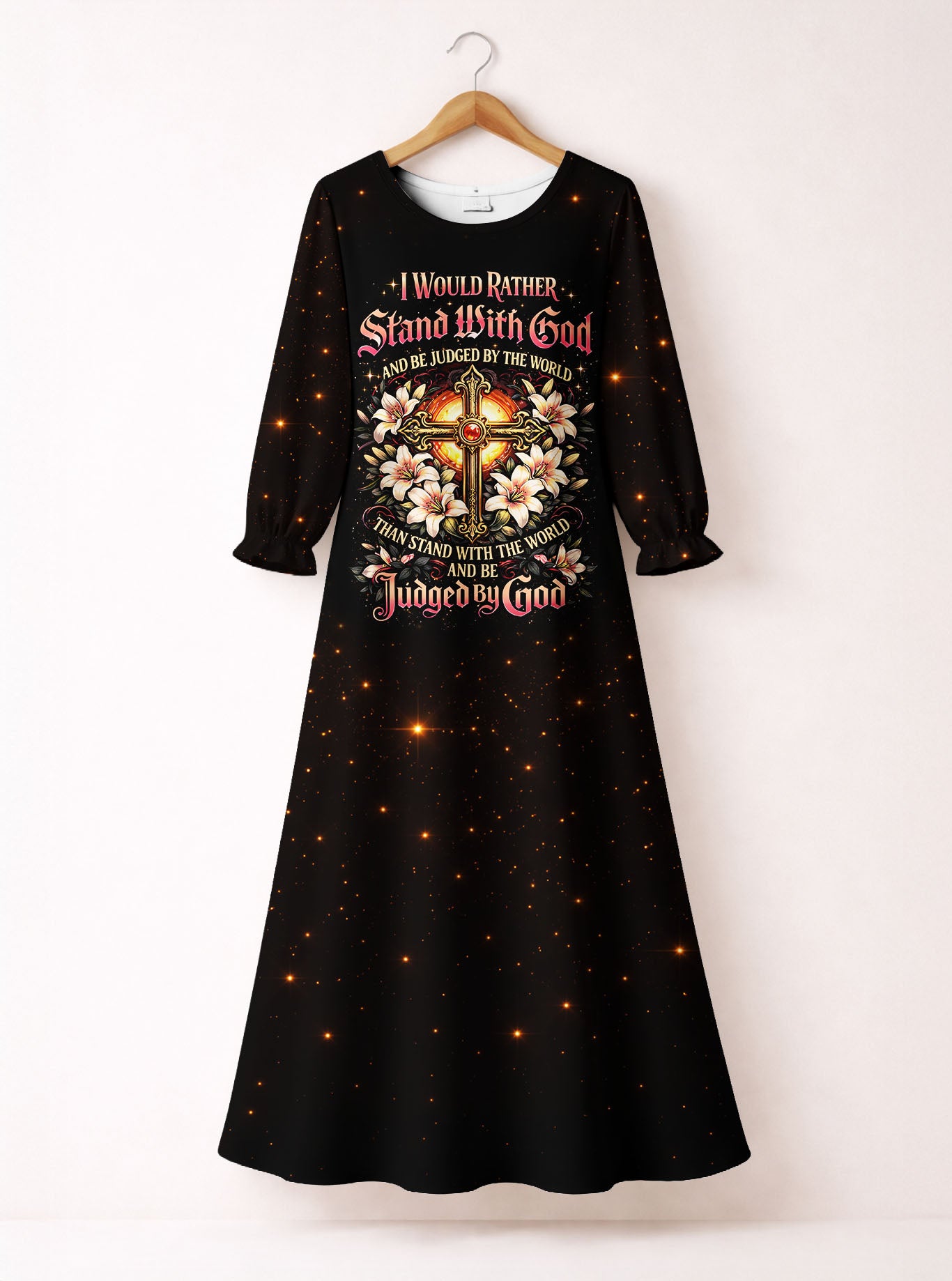 "Defiant" Long Sleeve Maxi Dress