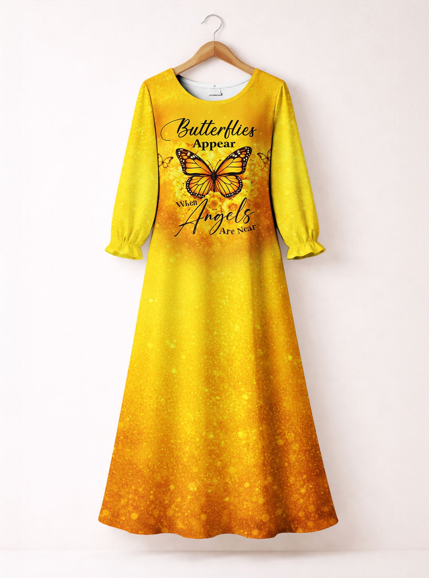 "Veiled" Long Sleeve Maxi Dress