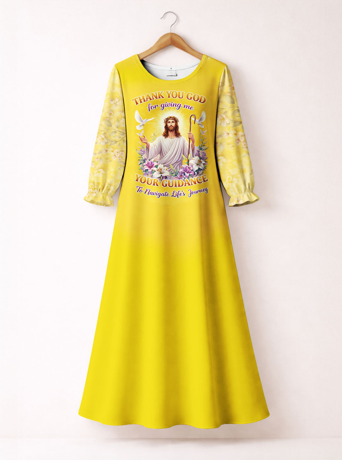 "Guided" Long Sleeve Maxi Dress