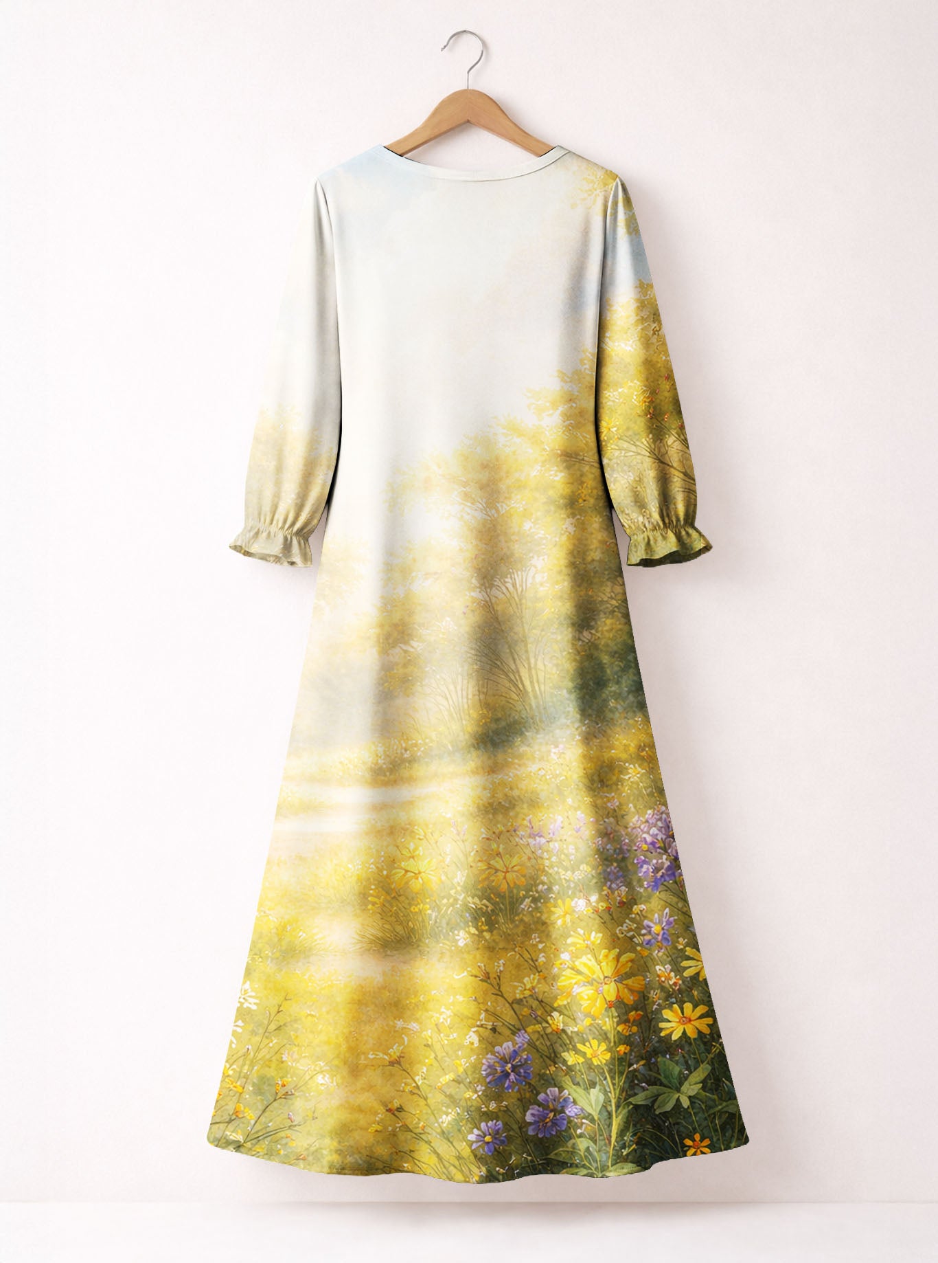 "Handmade" Long Sleeve Maxi Dress