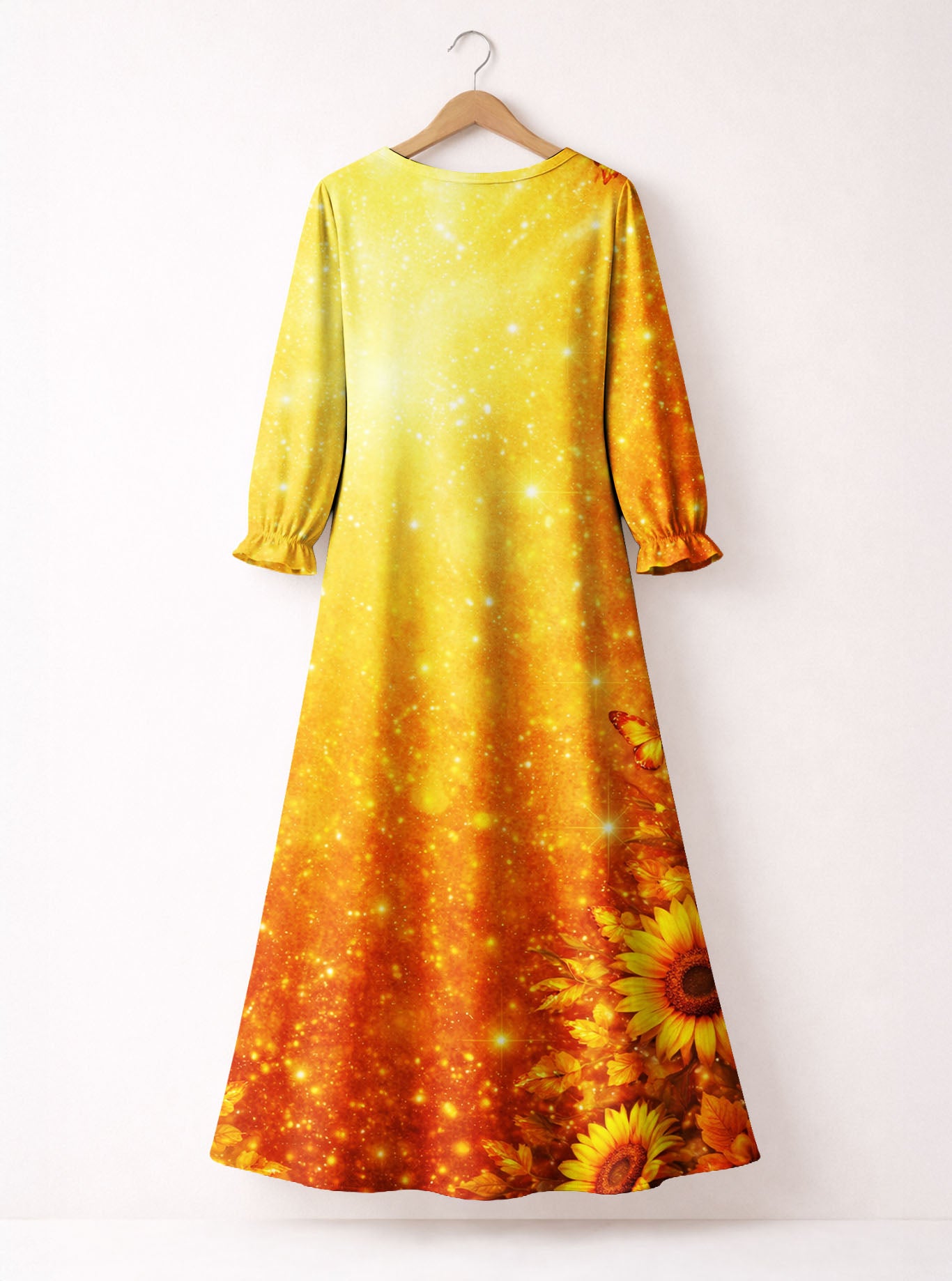 "Radiant" Long Sleeve Maxi Dress