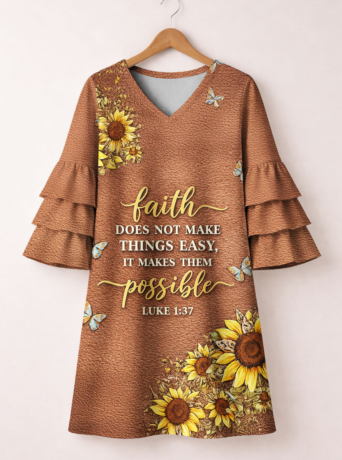 "Grit" Stacked Ruffle Sleeve Dress