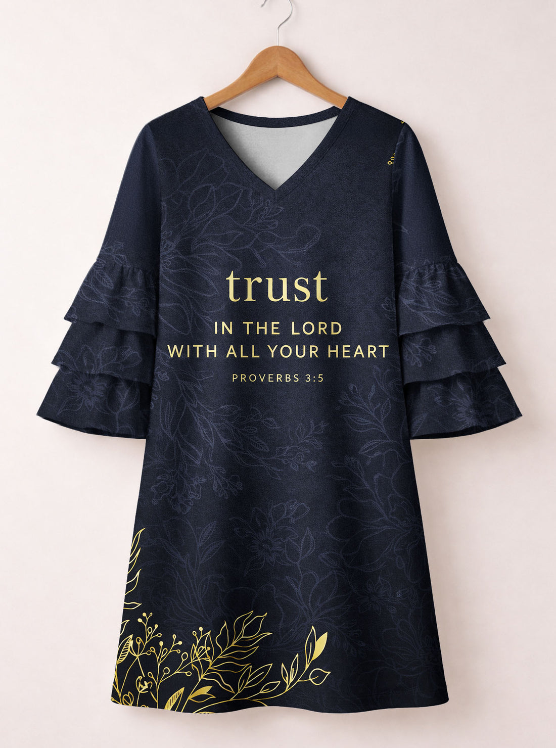 "Entrust" Stacked Ruffle Sleeve Dress