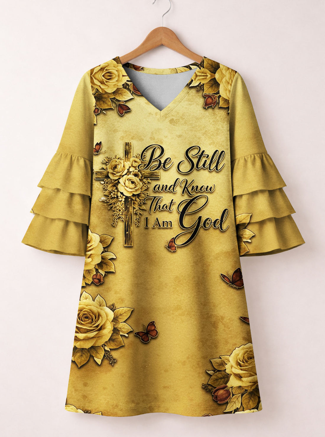 "Selah" Stacked Ruffle Sleeve Dress