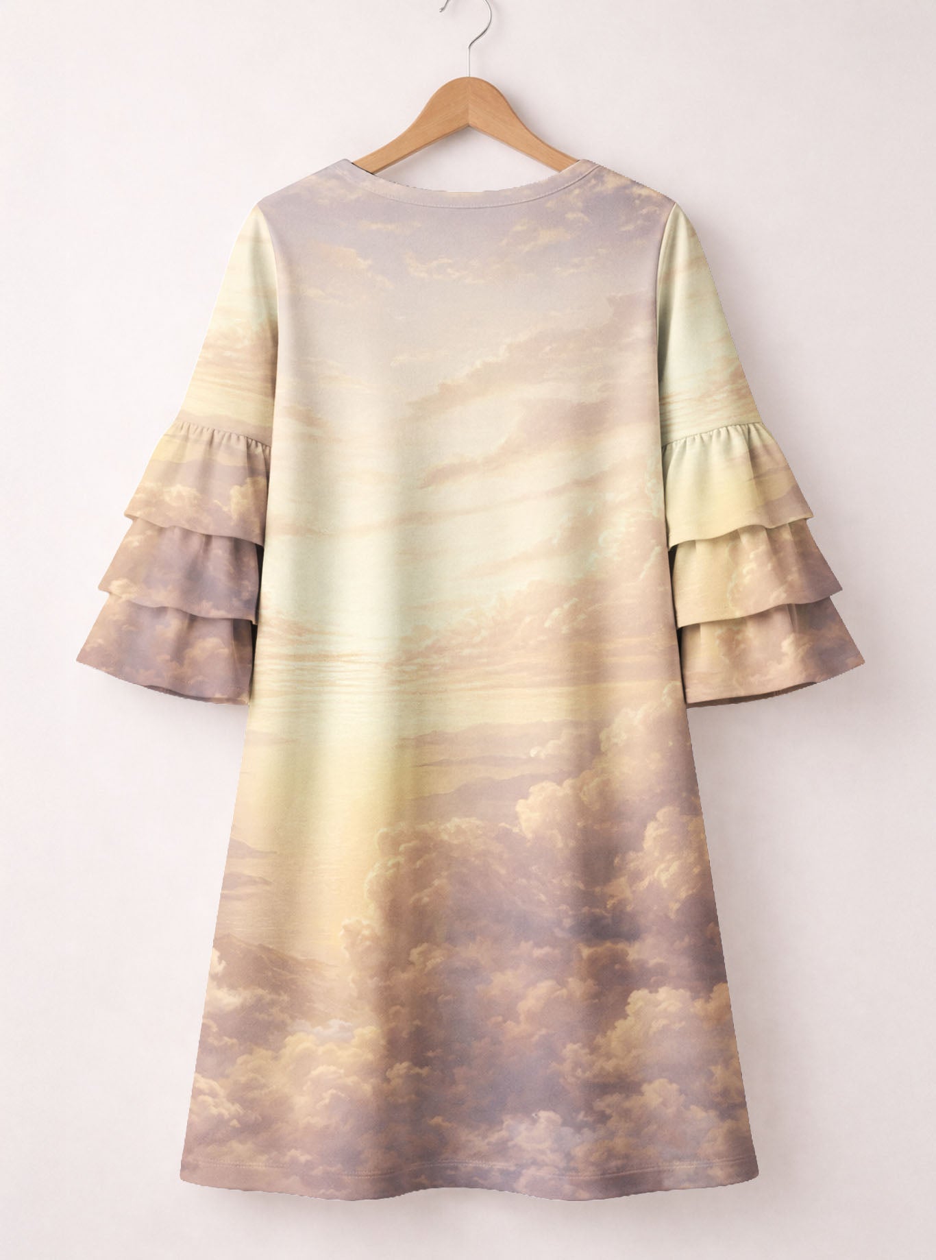 "Armored" Stacked Ruffle Sleeve Dress