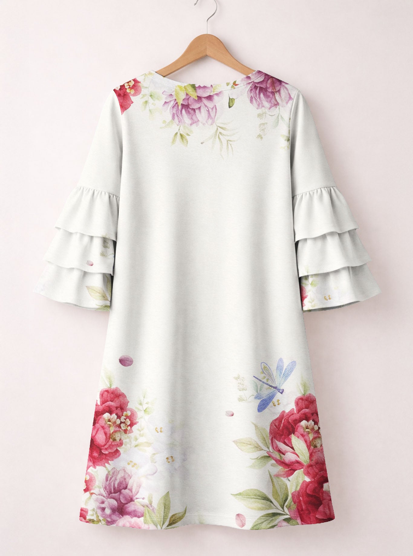 "Anthem" Stacked Ruffle Sleeve Dress