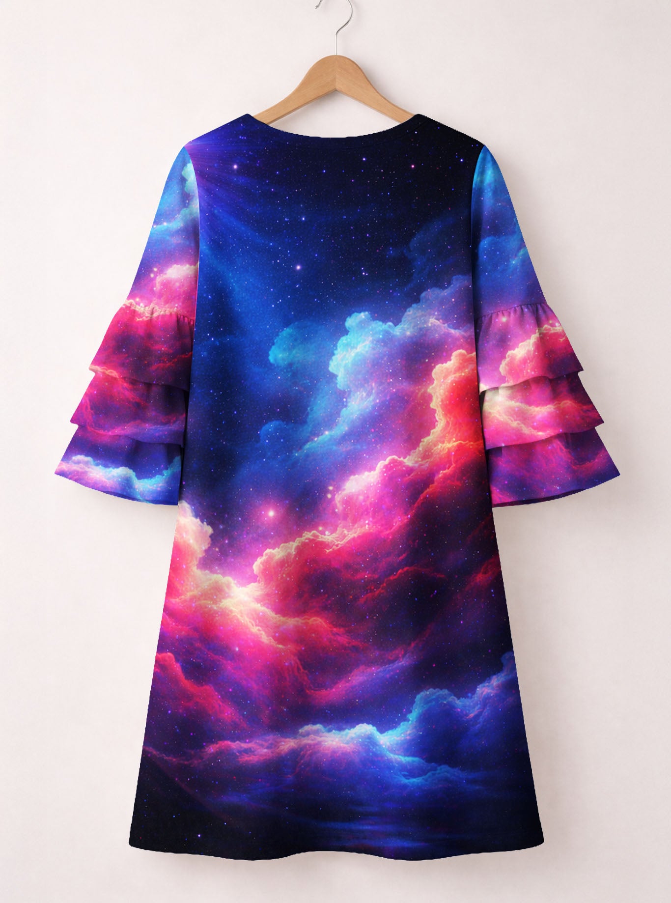 "Acquitted" Stacked Ruffle Sleeve Dress
