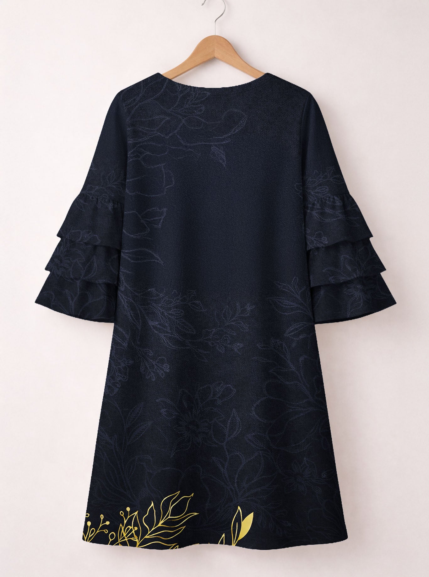 "Entrust" Stacked Ruffle Sleeve Dress