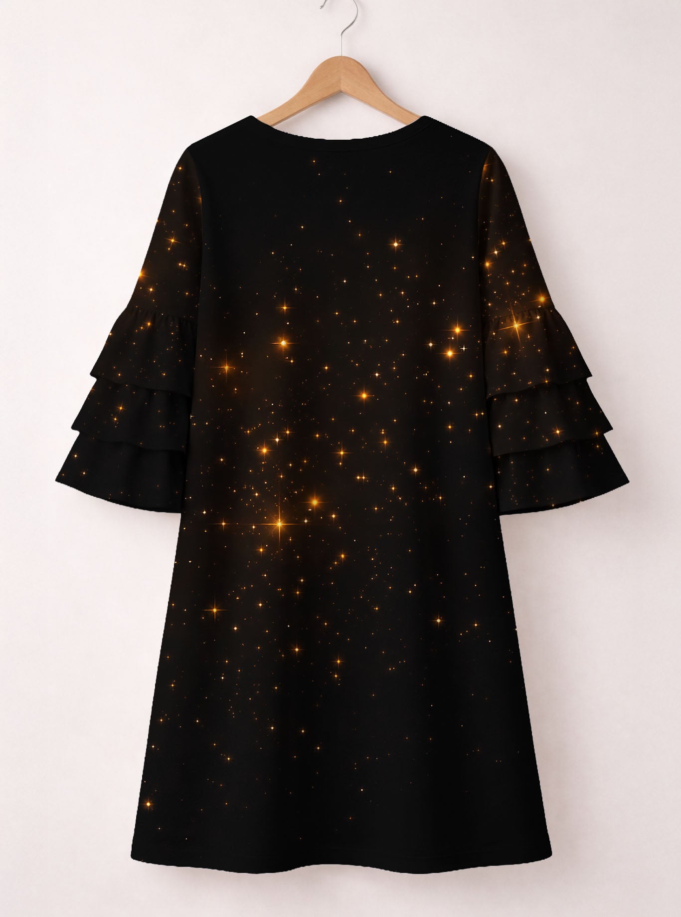 "Able" Stacked Ruffle Sleeve Dress