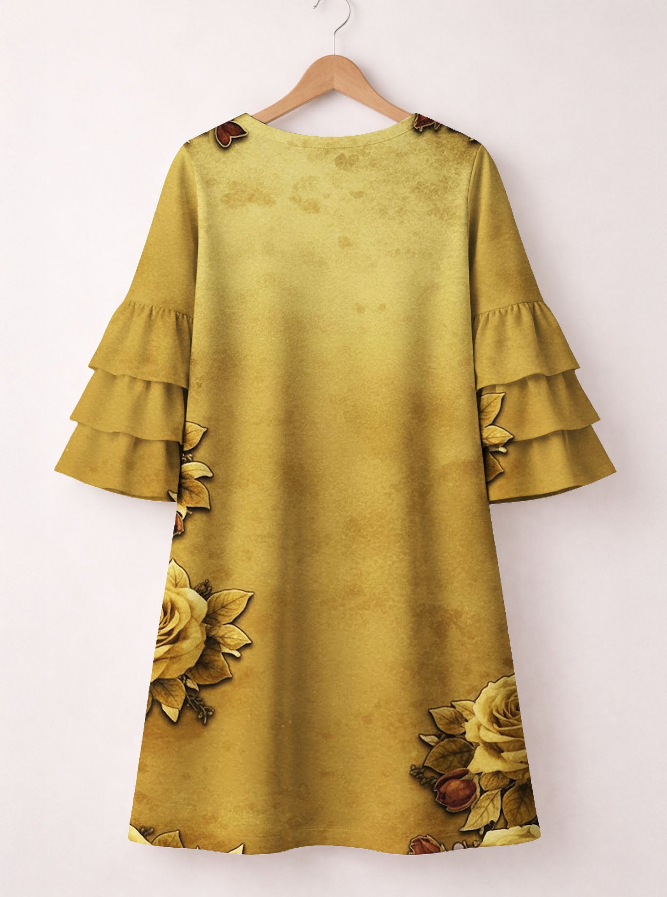 "Selah" Stacked Ruffle Sleeve Dress