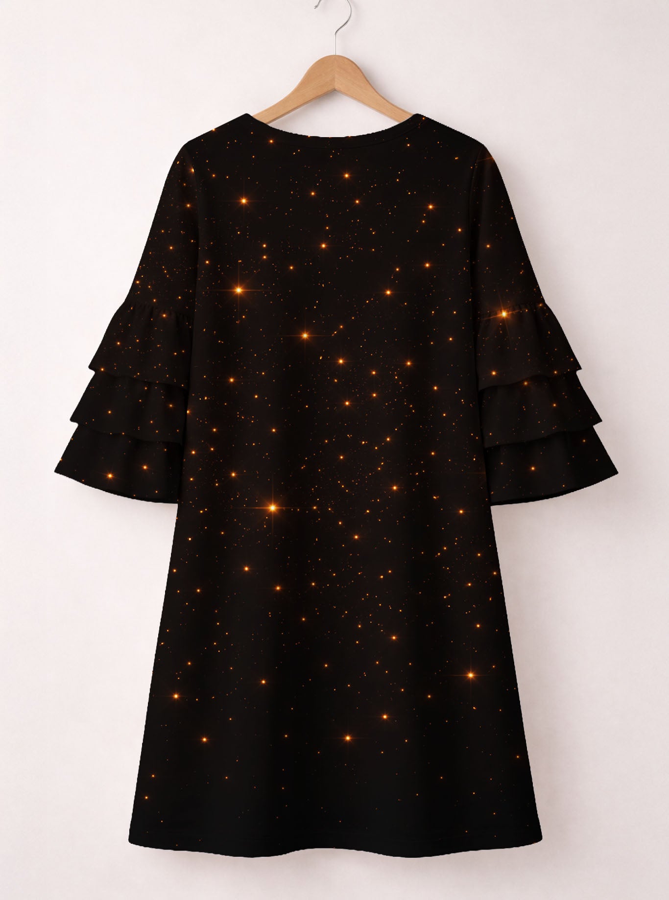 "Defiant" Stacked Ruffle Sleeve Dress