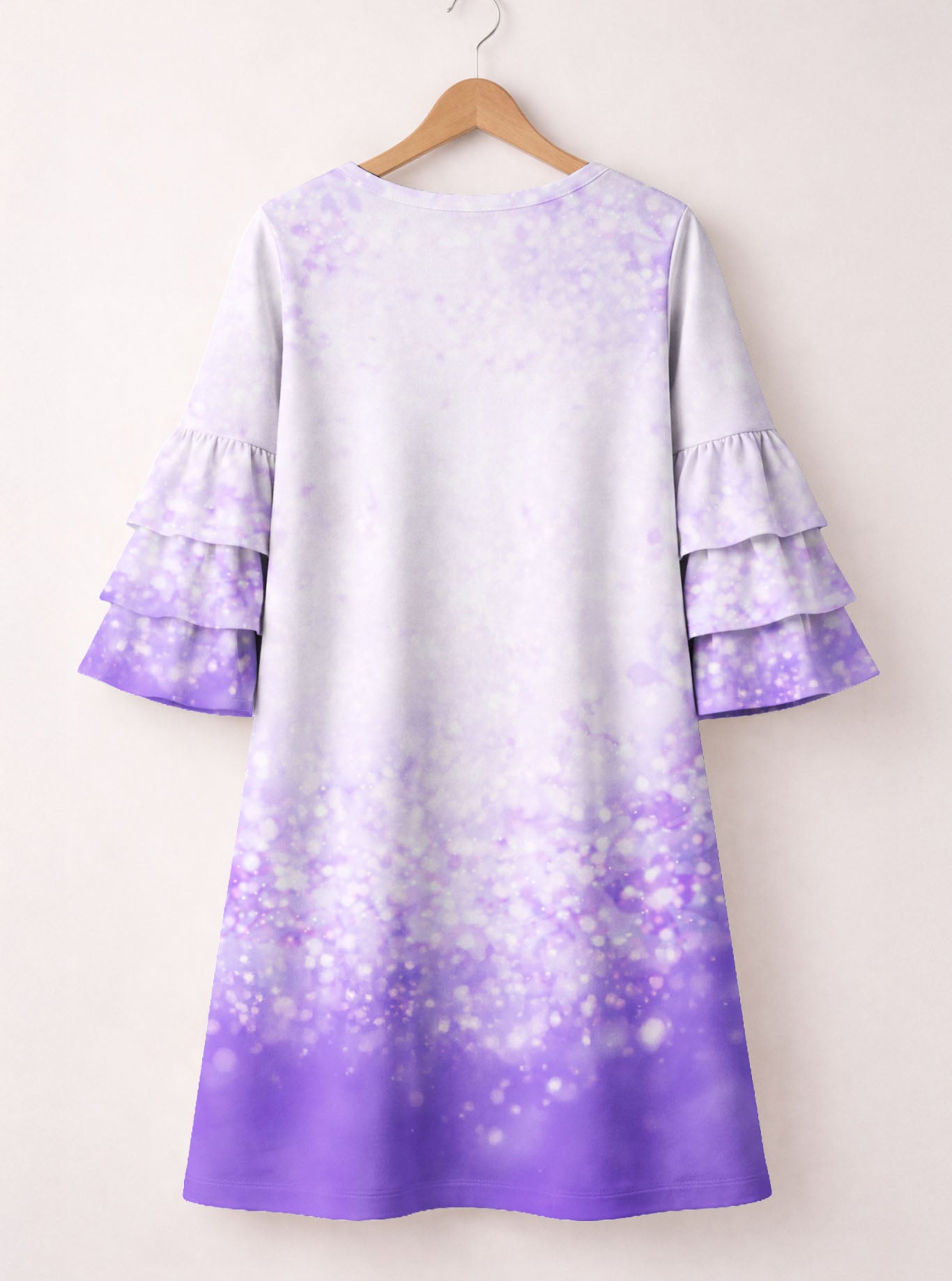 "Cleared" Stacked Ruffle Sleeve Dress