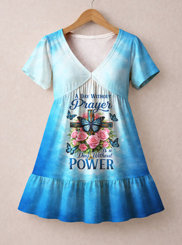 "Powered" Floral Dress