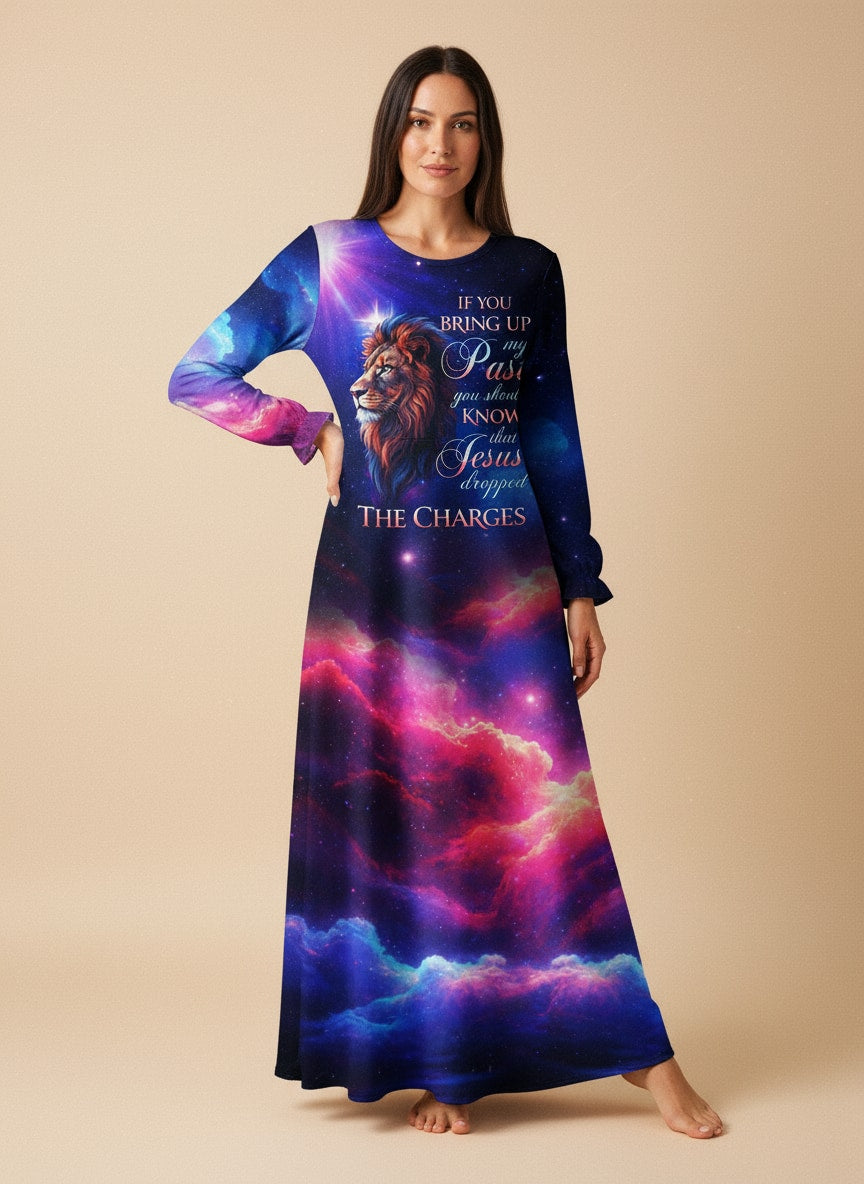 "Acquitted" Long Sleeve Maxi Dress