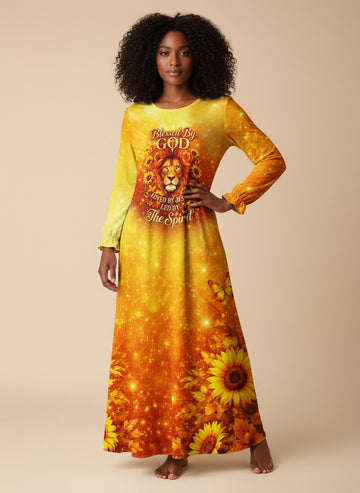 "Radiant" Long Sleeve Maxi Dress