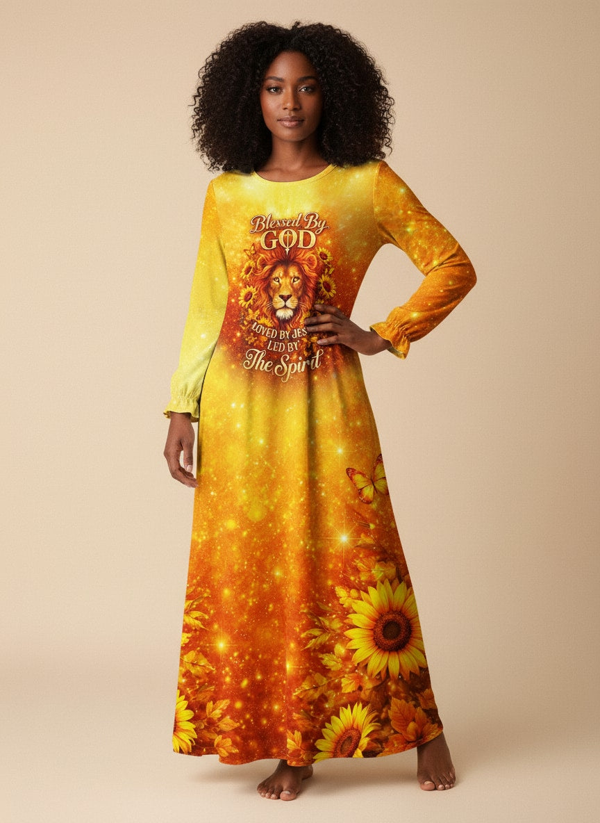 "Radiant" Long Sleeve Maxi Dress