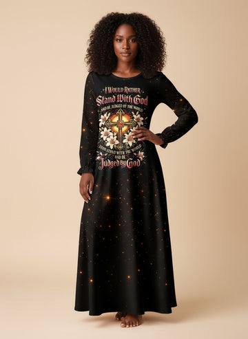 "Defiant" Long Sleeve Maxi Dress