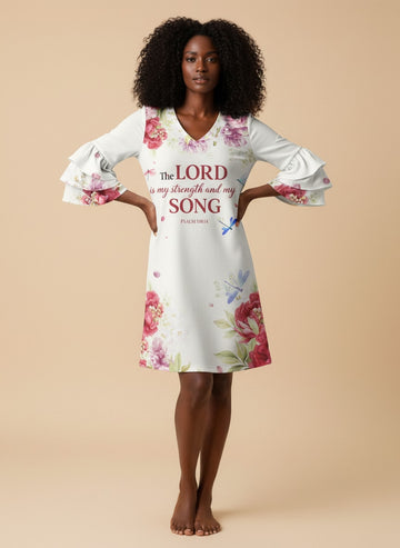 "Anthem" Stacked Ruffle Sleeve Dress