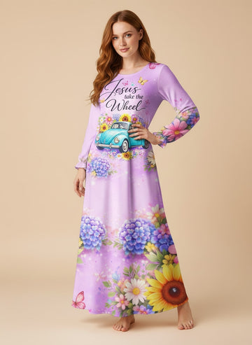 "Surrender" Long Sleeve Maxi Dress