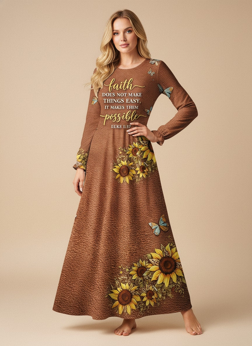 "Grit" Long Sleeve Maxi Dress