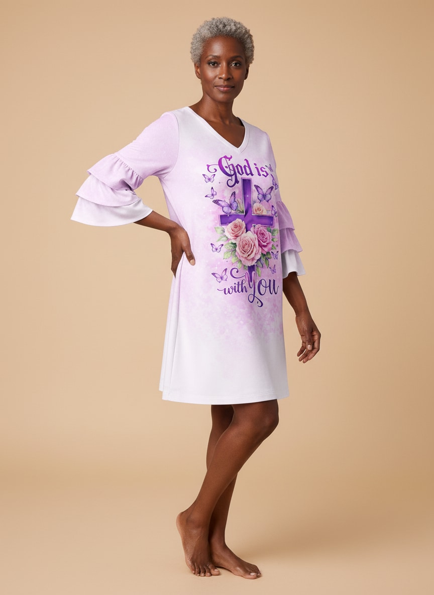 "Emmanuel" Stacked Ruffle Sleeve Dress