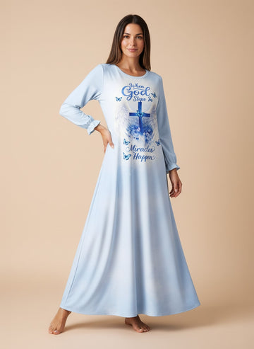 "Expect" Long Sleeve Maxi Dress