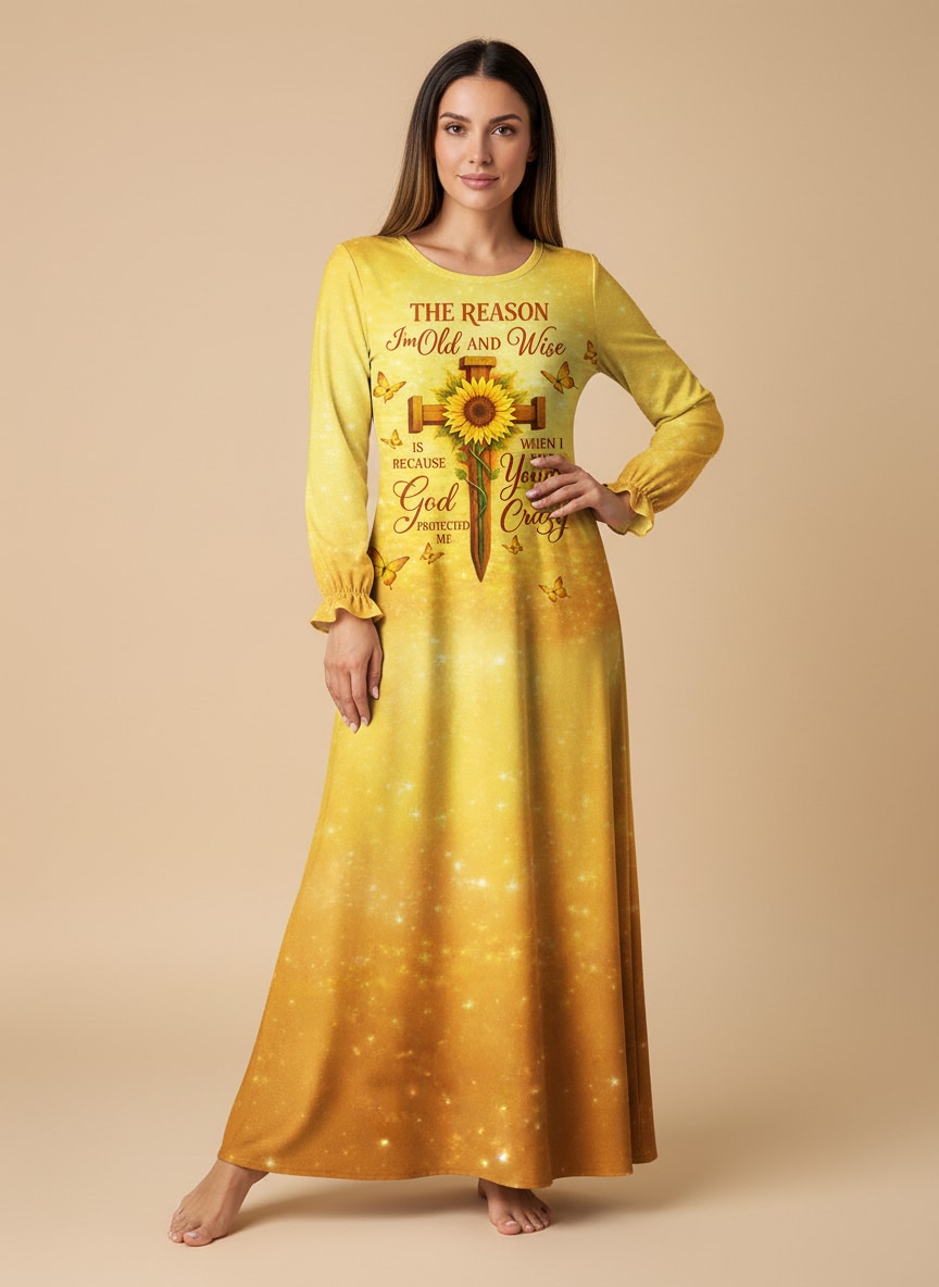 "Spared" Long Sleeve Maxi Dress