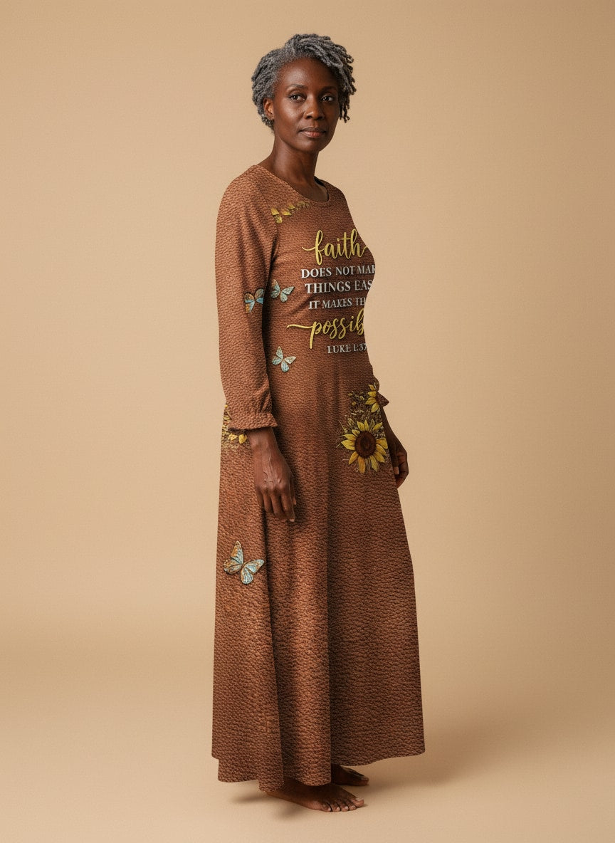 "Grit" Long Sleeve Maxi Dress