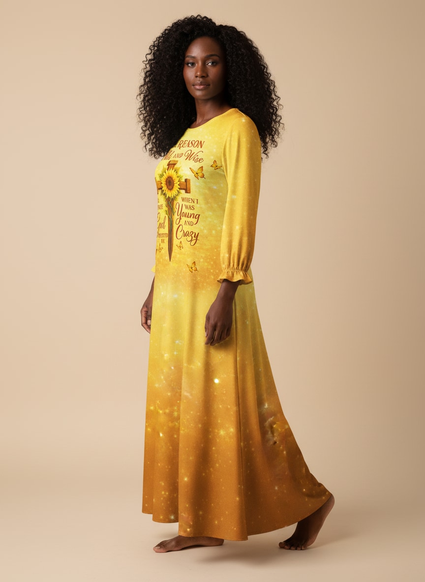 "Spared" Long Sleeve Maxi Dress