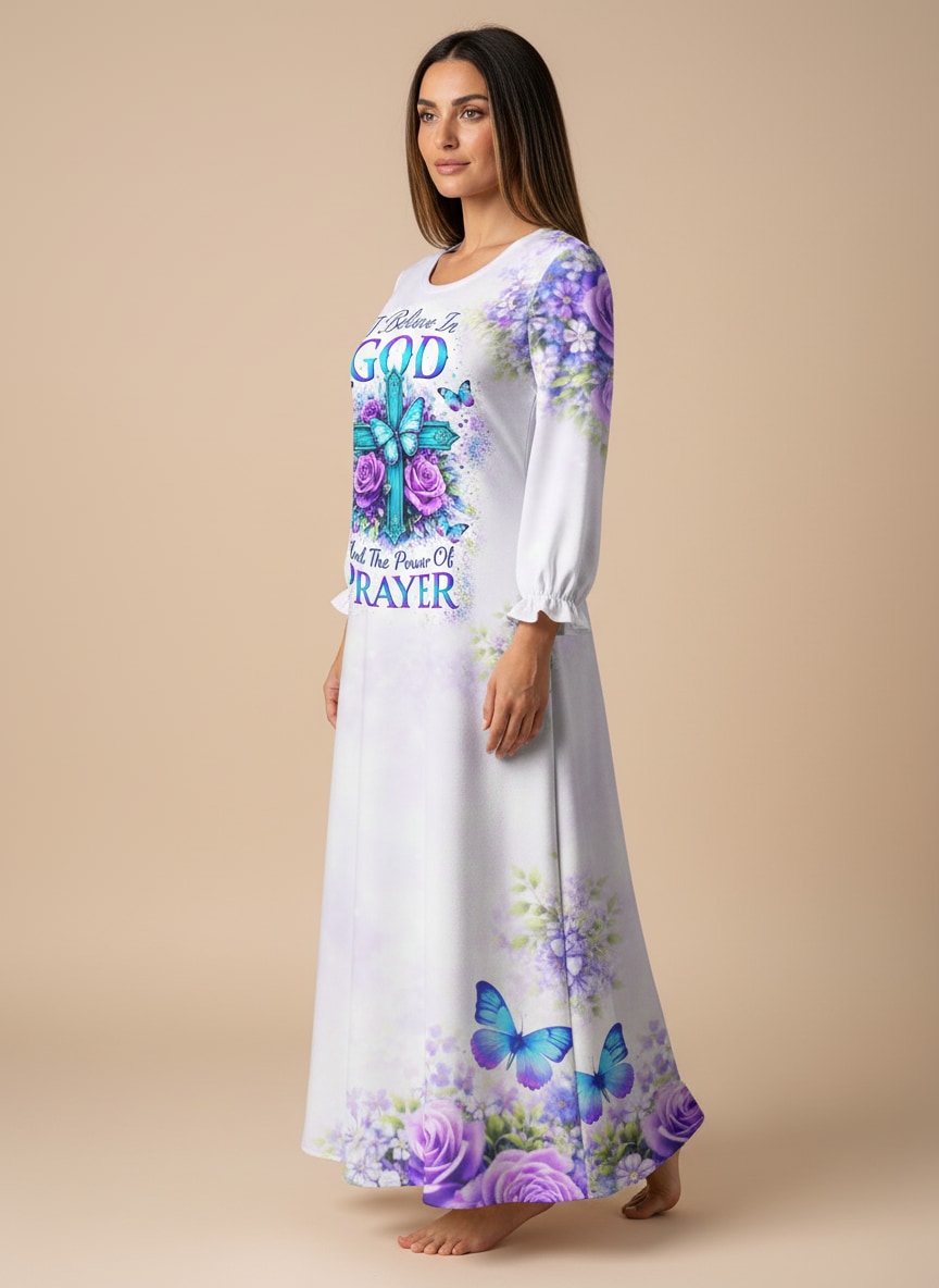 "Intecede" Long Sleeve Maxi Dress