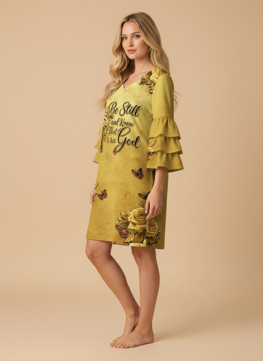 "Selah" Stacked Ruffle Sleeve Dress