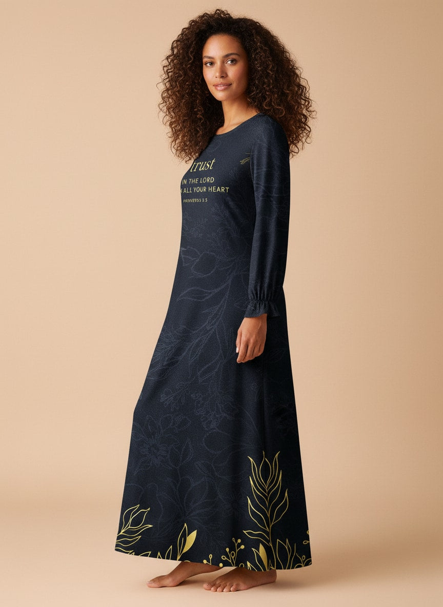 "Entrust" Long Sleeve Maxi Dress