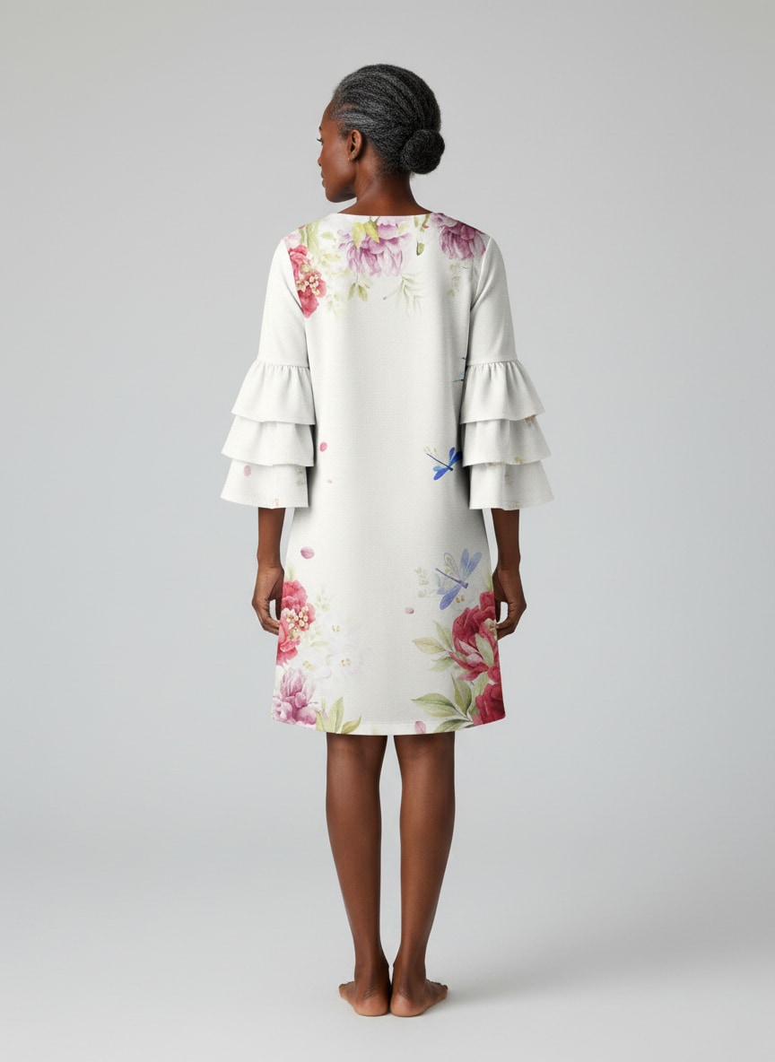 "Anthem" Stacked Ruffle Sleeve Dress