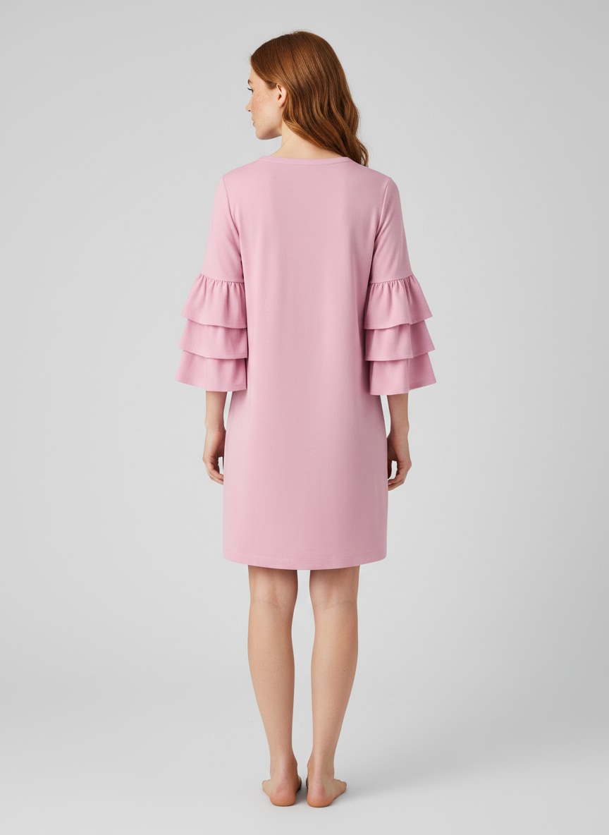 "Onward" Stacked Ruffle Sleeve Dress