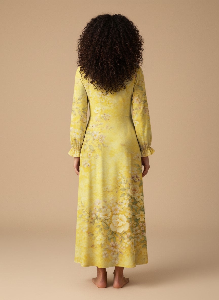"Guided" Long Sleeve Maxi Dress