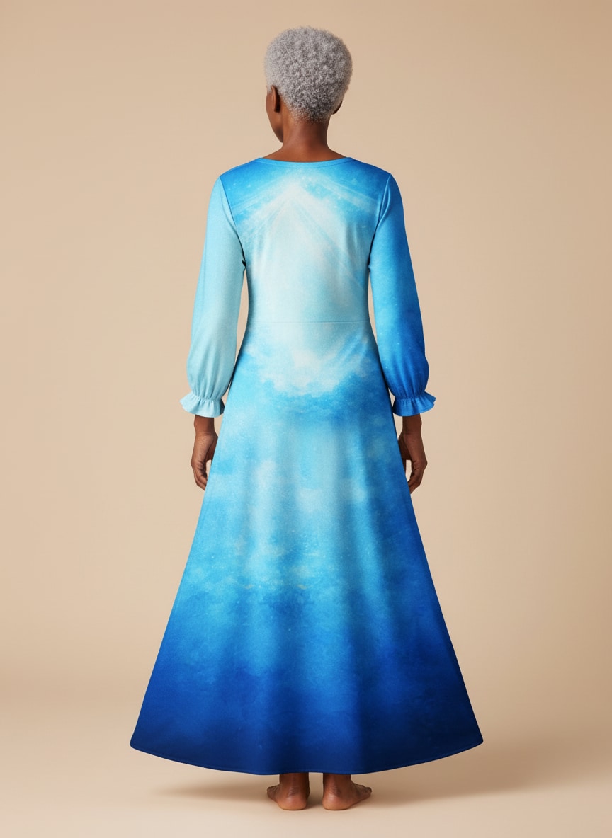"Powered" Long Sleeve Maxi Dress