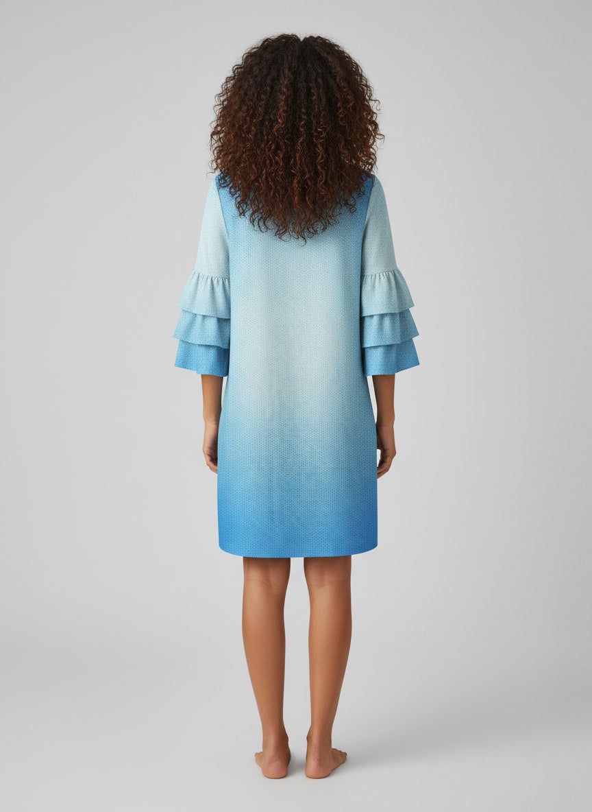 "Stood" Stacked Ruffle Sleeve Dress