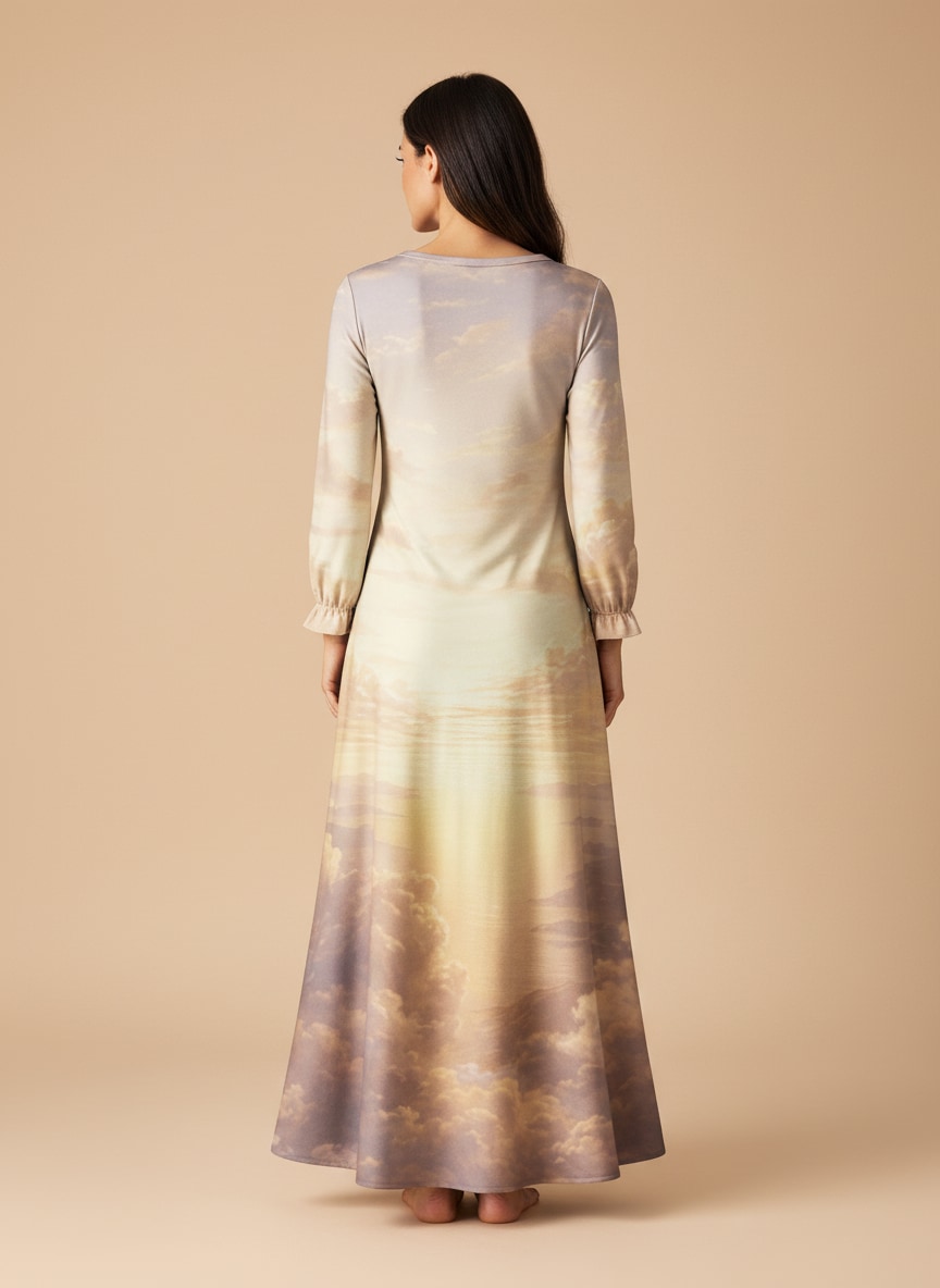"Armored" Long Sleeve Maxi Dress