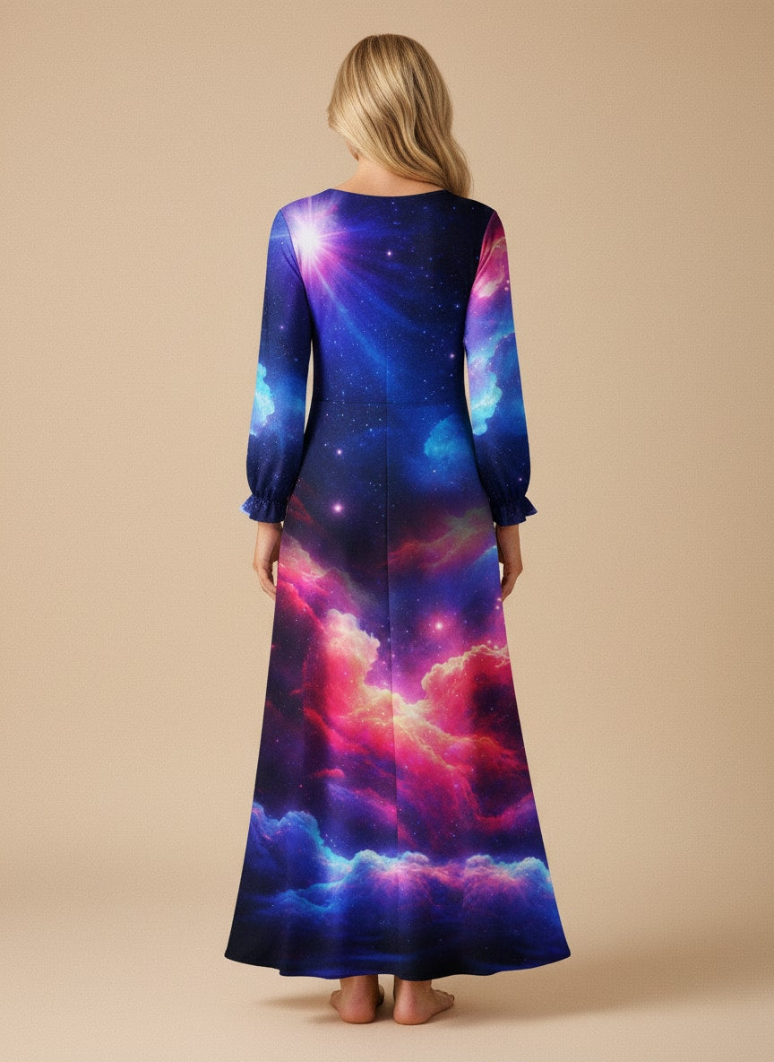 "Acquitted" Long Sleeve Maxi Dress