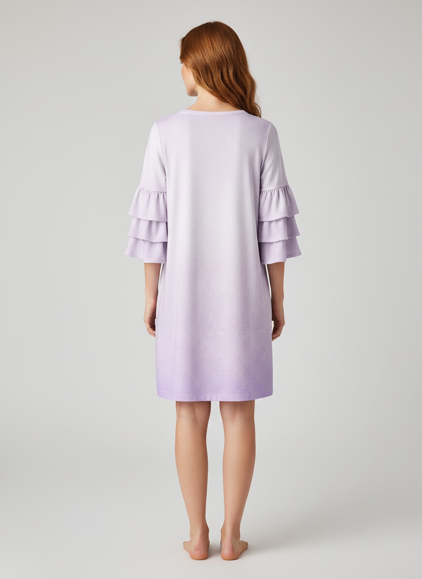 "Still" Stacked Ruffle Sleeve Dress