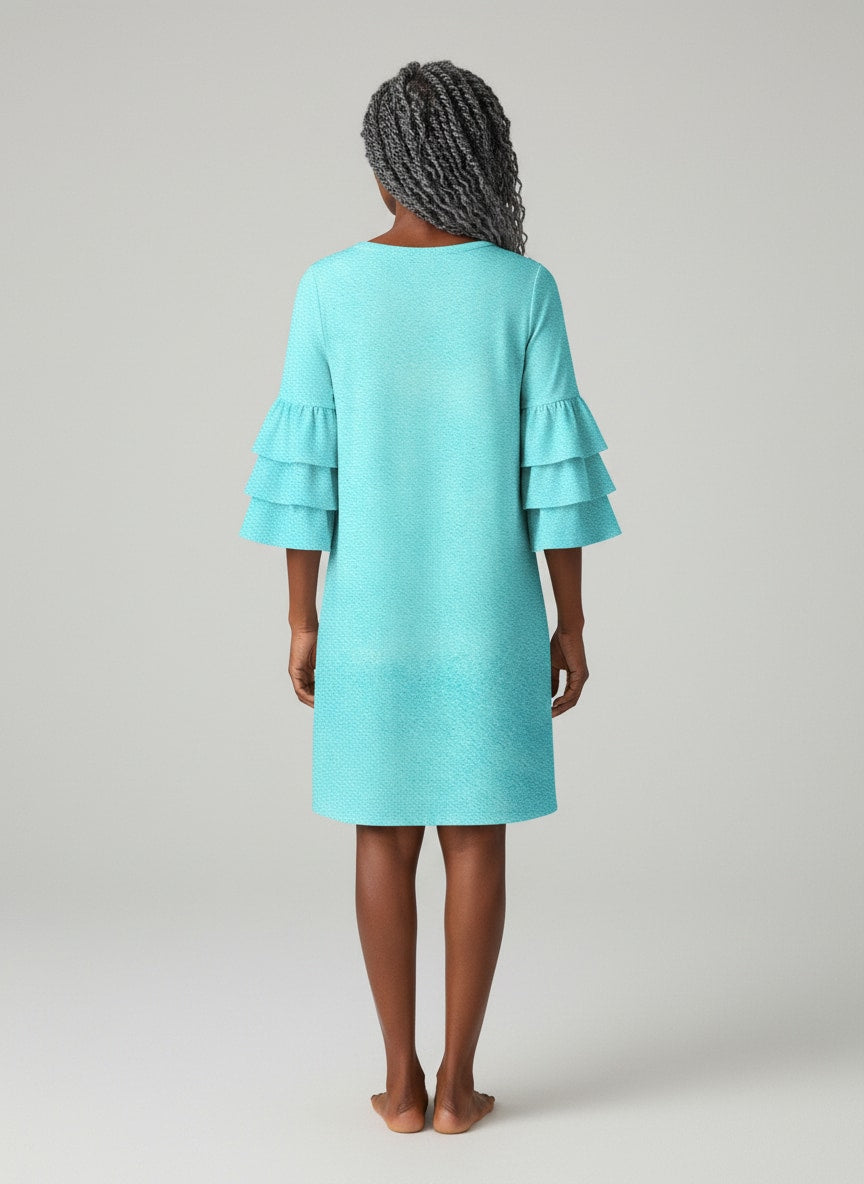 "Possible" Stacked Ruffle Sleeve Dress