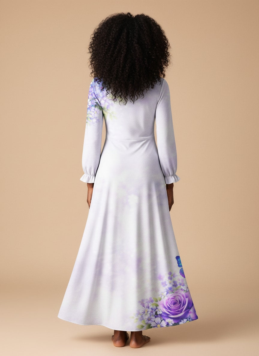 "Intecede" Long Sleeve Maxi Dress