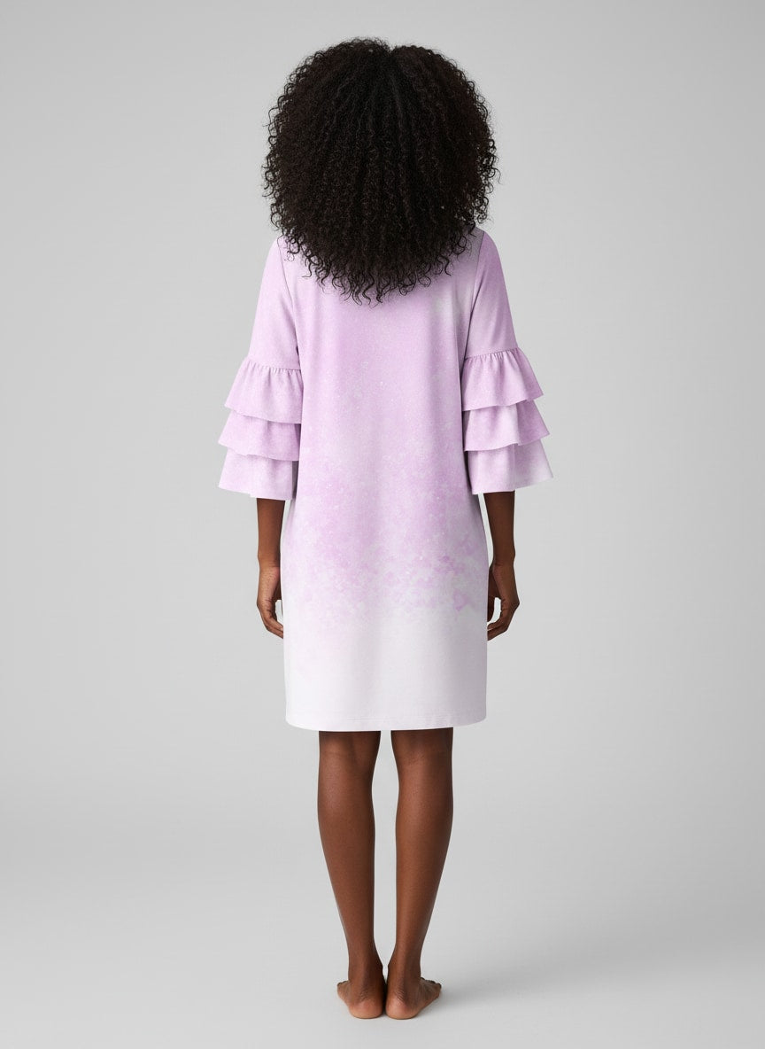 "Emmanuel" Stacked Ruffle Sleeve Dress