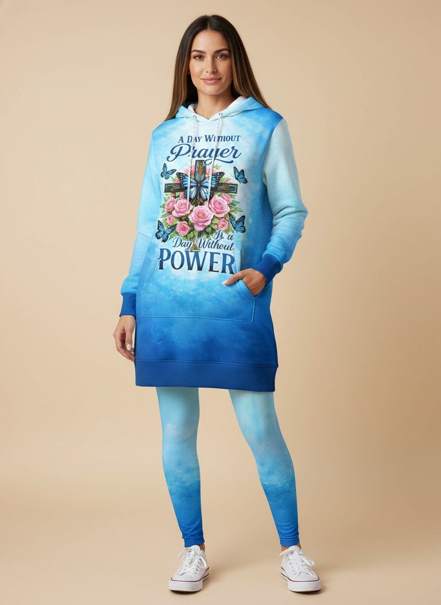 "Powered" Hoodie Dress & Leggings Deal