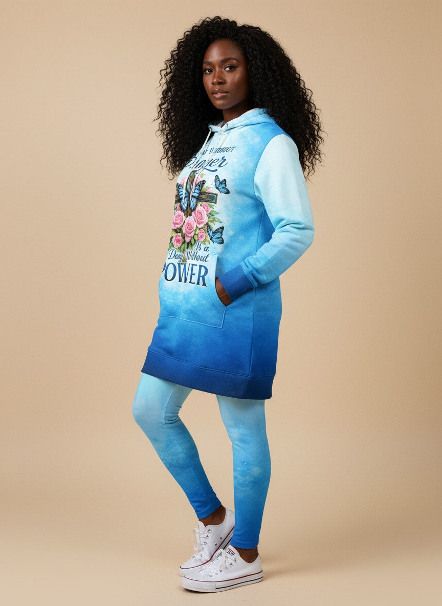 "Powered" Hoodie Dress & Leggings Deal